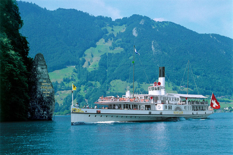The Schiller Stone memorial on Lake Lucerne